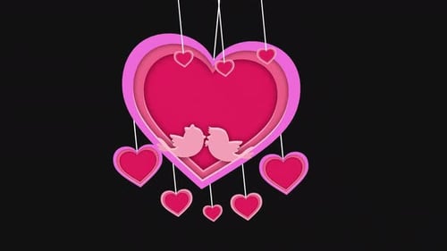 Valentine Hearts New | Alpha Channel