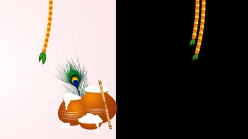 Happy Janmashtami Festival Religious Greeting Background