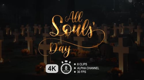 All Souls' Day Text Animation