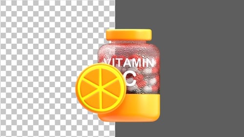3D Vitamin C | Alpha Channel