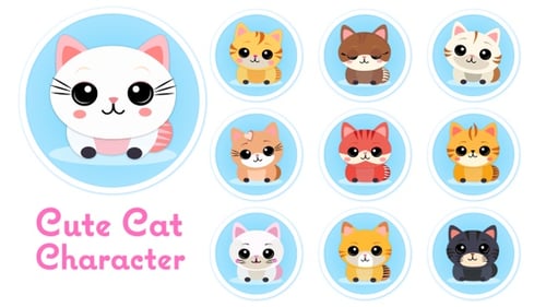 Cute Cat Character Pack