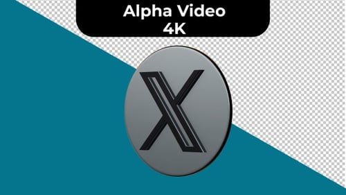 Abstract Metallic 3D Logo Reveal with X Symbol