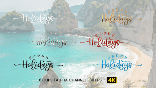 Happy Holiday Text Animation