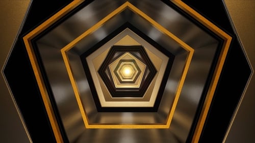 Boucle de tunnel métallique à géométrie lumineuse