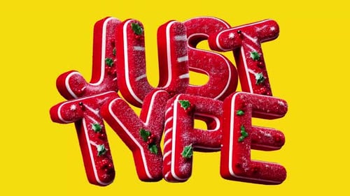 Candy Cane Christmas and New Year Animated Titles
