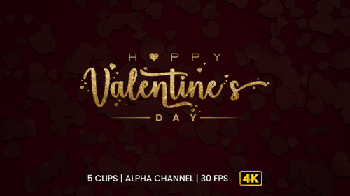 Glittering Happy Valentine's Day Text Reveal Pack
