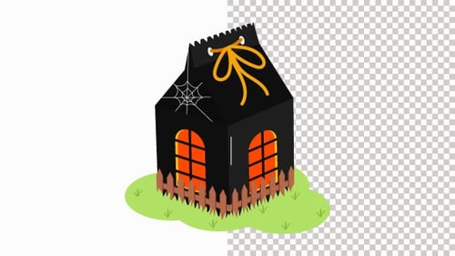 Canal Alpha de Animação Noturna de Casa Assombrada