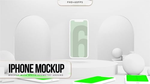 iPhone Mockup White Environment #06