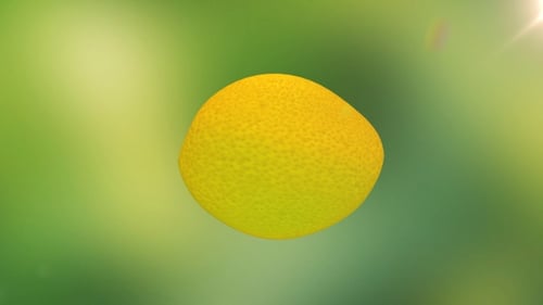 Rotating Textured Yellow Sphere Alpha Channel Animation
