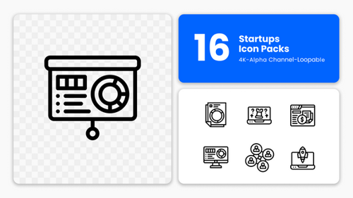 Animated Business Icons – Startup, Innovation & Growth (4K Motion Graphics)