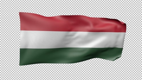 Realistic Waving Hungary Flag Animation