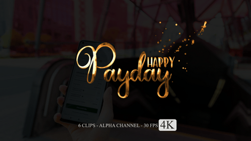 Happy Payday Animation Text