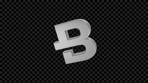 3D Silver Letter B Logo Reveal Animation