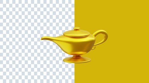 Animations 3D de la lampe Aladdin | Alpha Channel