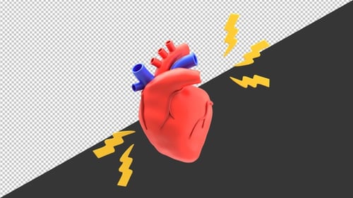 3D Heart Attack | Alpha Channel