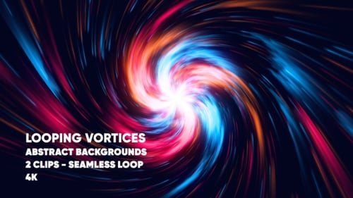 Colorful Vortices Abstract Backgrounds in 4K