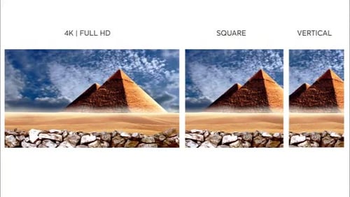 Animated Egyptian Pyramids Desert Landscape Background Loop