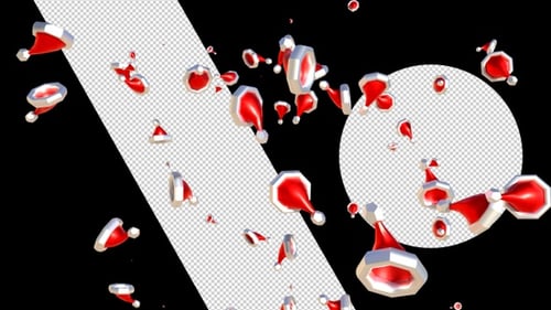 Christmas Cap Background Loop Alpha
