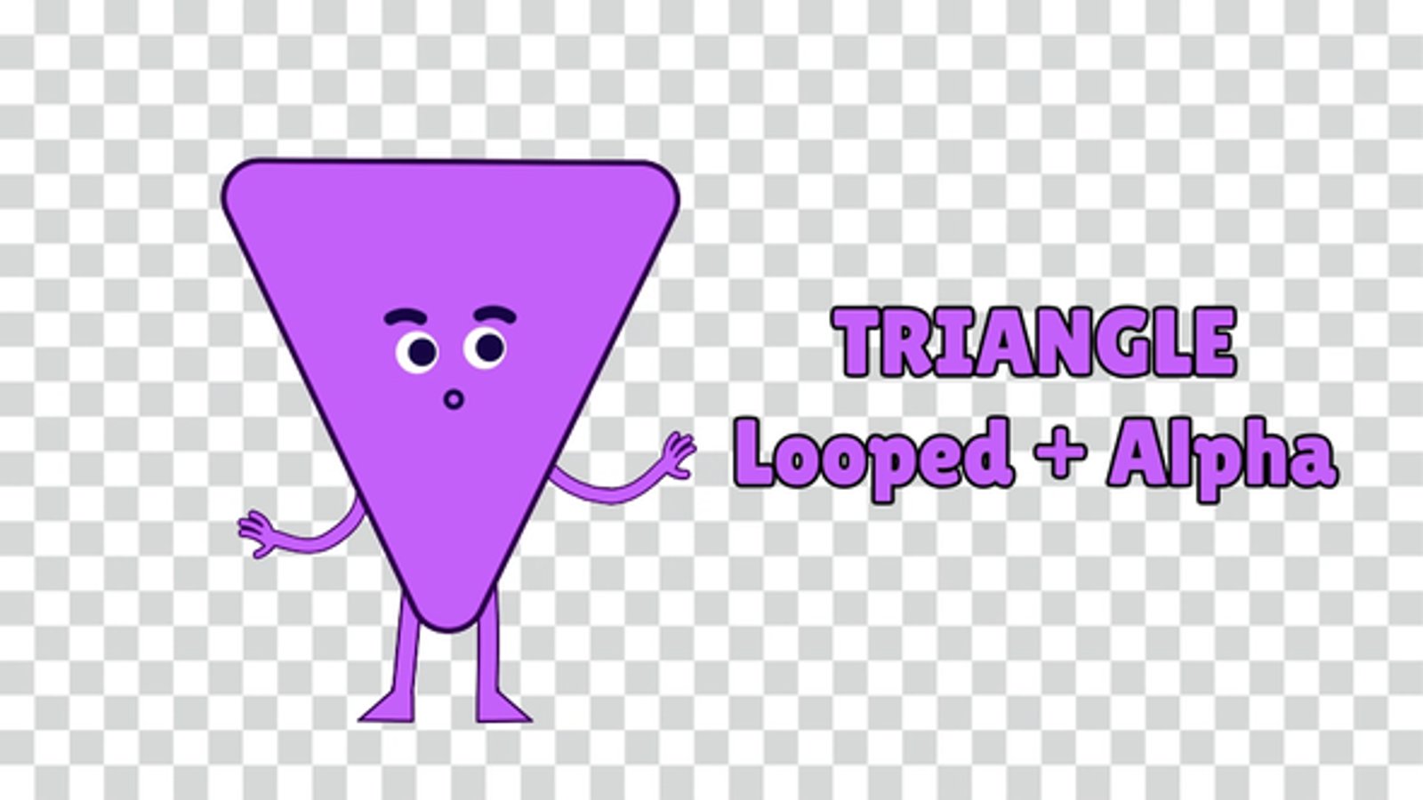 Cartoon Triangle Animated Dancing Shape Character Looped 4k ...