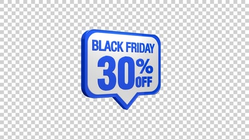 Black Friday 30 Percent Off Sale Animated Badge