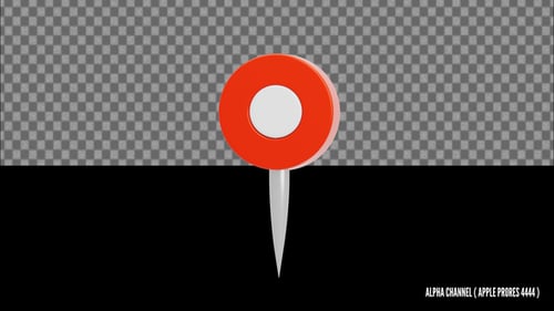 3D Animated Location Pin Drop