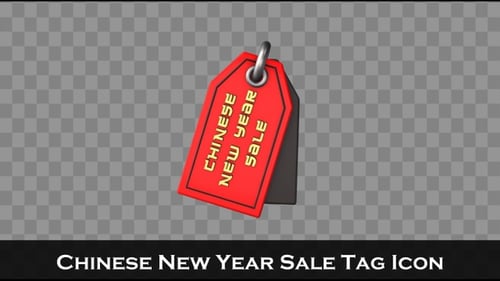 Icône d'étiquette de vente du Nouvel An chinois