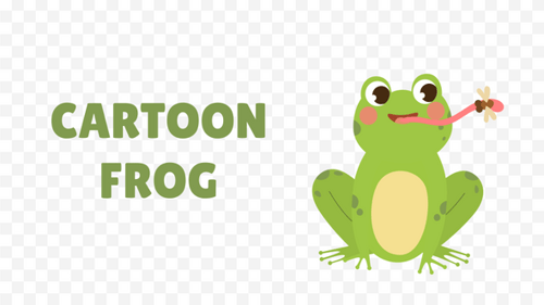Cartoon Frog Eating Bug looped + Alpha