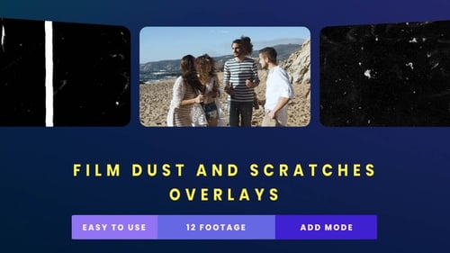 Authentic Vintage Film Dust Scratches Overlays