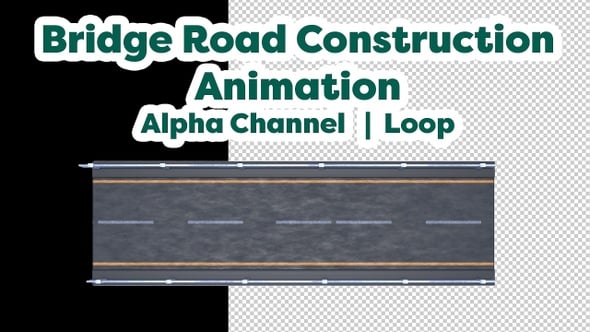 High Way Bridge Road Under Construction Animation 02, Backgrounds ...