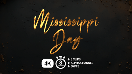 Mississippi Day Text Animation