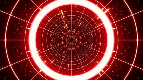 Boucle de tunnel en forme de cercle rouge