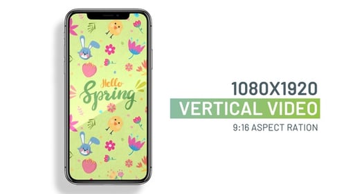 Hello Spring: Nahtlose Looping-Hintergrundanimation für Social-Media-Beiträge