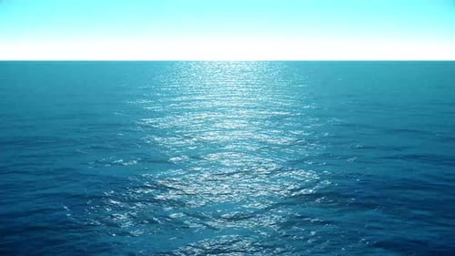 Seamless Ocean Water Loop with Sunlight Reflections