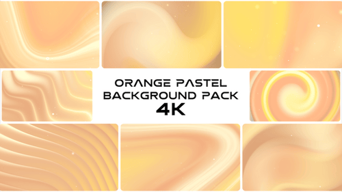 Fluid Orange Pastel Abstract Wavy and Swirl Backgrounds Pack
