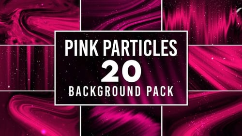 Vibrant Pink Abstract Motion Backgrounds with Particles