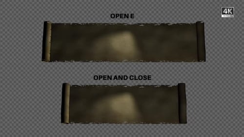 Vintage Paper Scroll Unfurl and Roll Up Animation