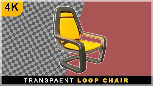 Realistic Render Yellow Boss Chair 360 Rotating Loop On Transparent Background