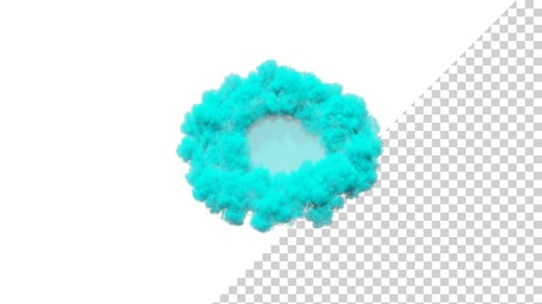 Fluid Turquoise Smoke Burst Reveal Transition