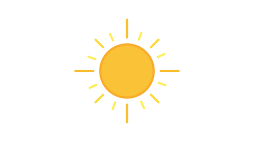 Pulsing Flat Design Sun Icon Animation