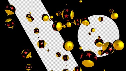 Merry Christmas Balls Background Loop Alpha