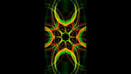 Vertical video green and yellow flash neon curves vj loop animation