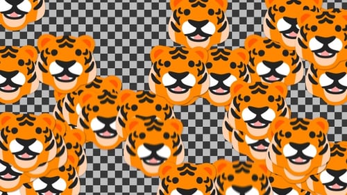Emojii Tiger Face Transition | UHD | 60 Bilder pro Sekunde