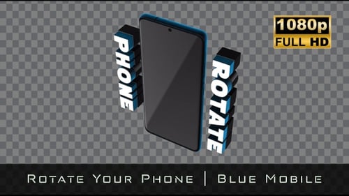 Mobile Phone Rotation Guide with 3D Text Animation