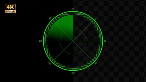 Futuristic Digital Green Radar Scan Animation
