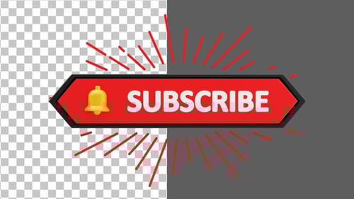 3D Subscribe Button | Alpha Channel