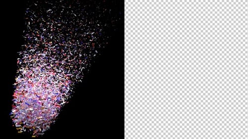 Confetti Splash with alpha channel