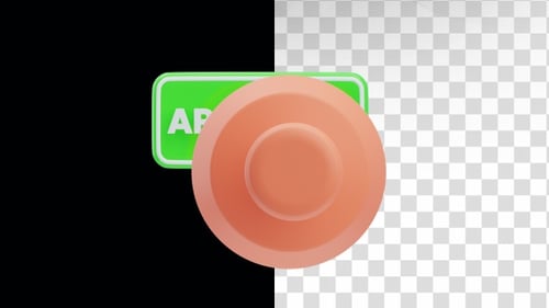 3D Approved Button Press Animation