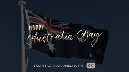 Happy Australia Day Text Animation