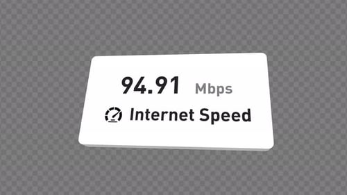Animated Internet Speed Counter Display