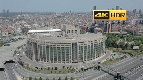 Luftbild des Regierungsgebäudes in der Türkei 4K